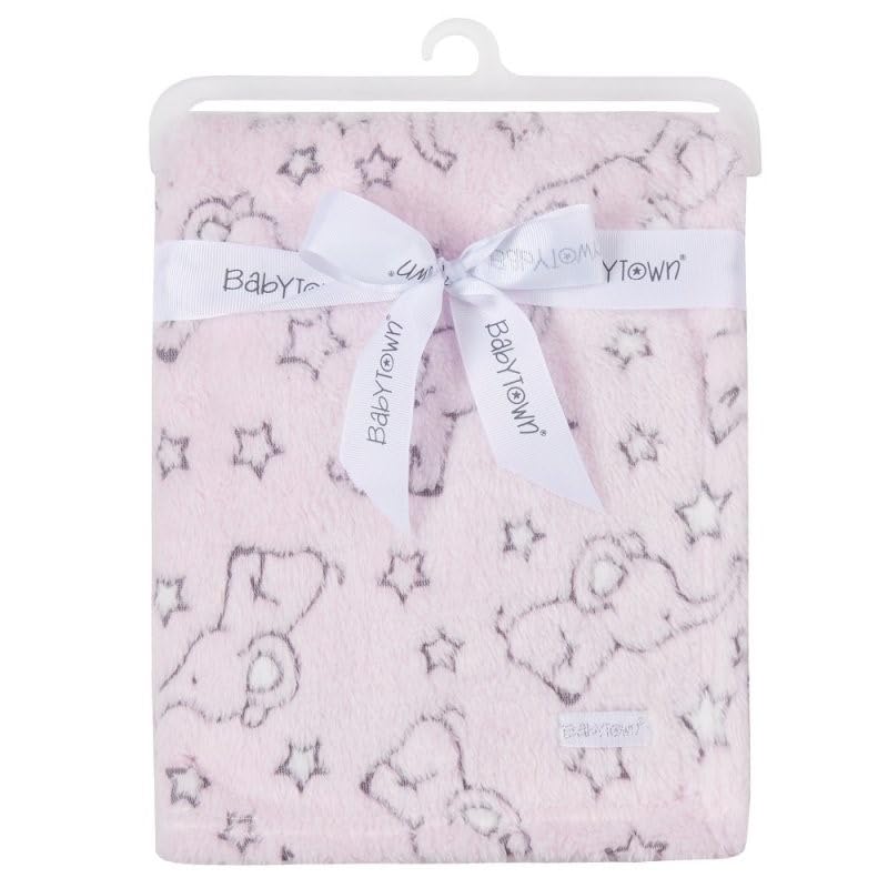 Baby Pink Elephant Jacquard Blanket, Theme Pattern baby blanket
