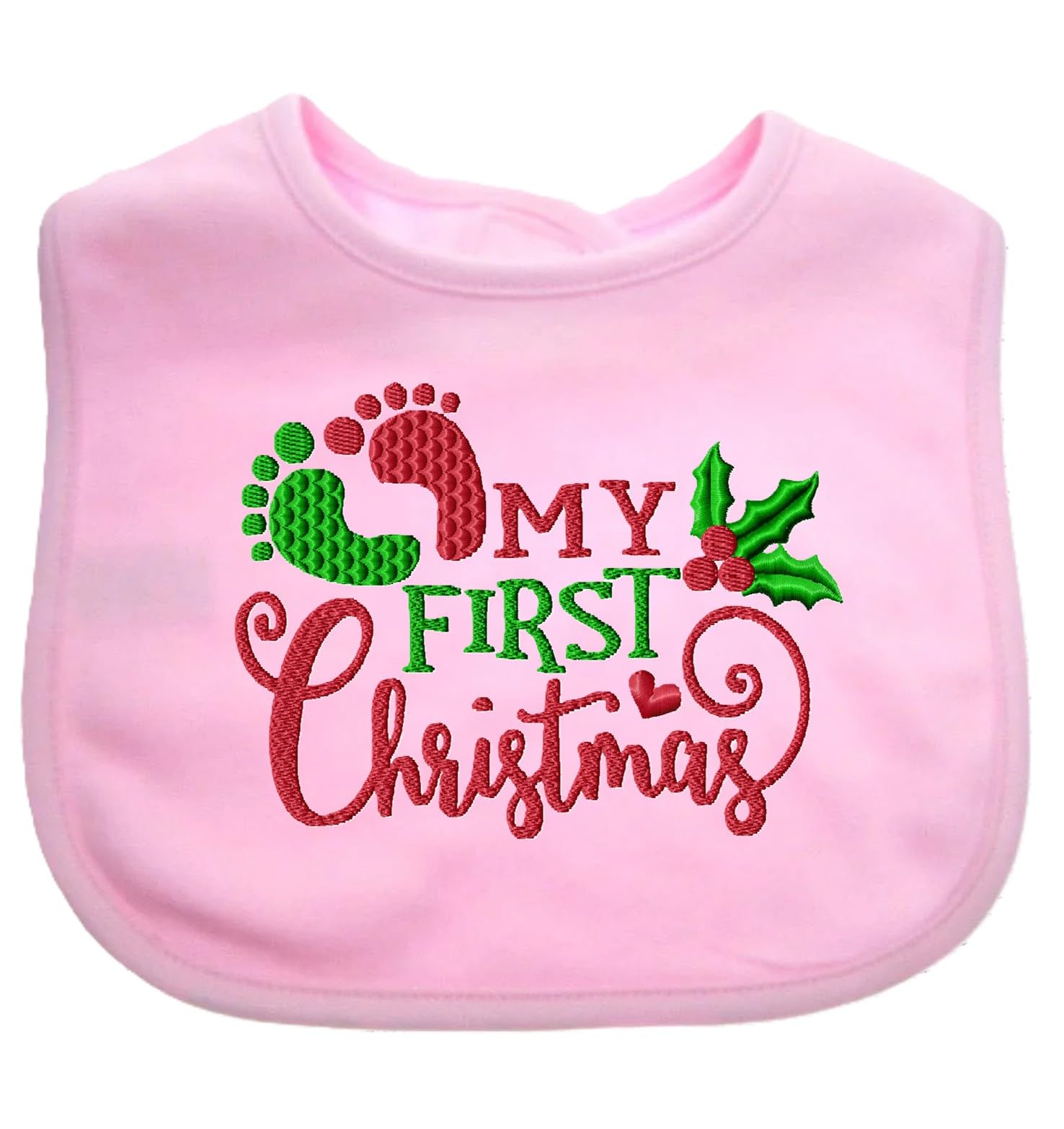 My First Christmas Boy Girl Gift EMBROIDERED BABY BIB