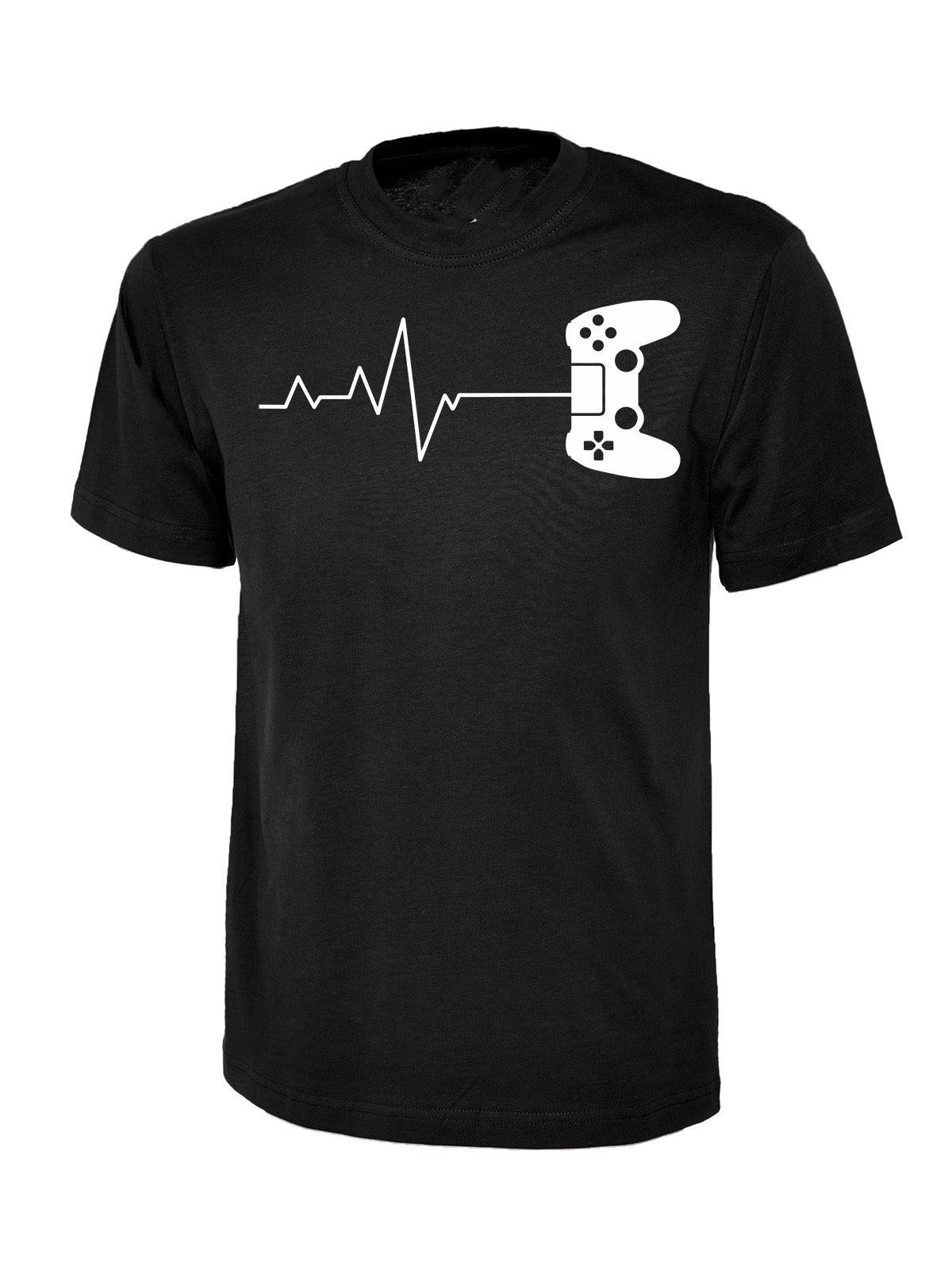 Heartbeat Line Gaming T-Shirt Graphic T-Shirt Design Choice of Colours