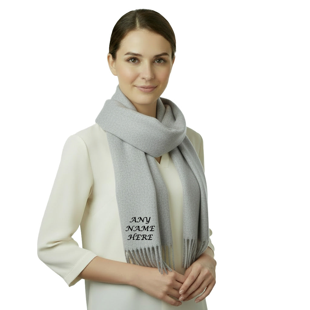 Luxury Personalised Scarf – Custom Embroidered with Name/Initials Ladys scarf