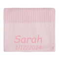 Personalised Embroidered Baby Blanket for Girls Pink