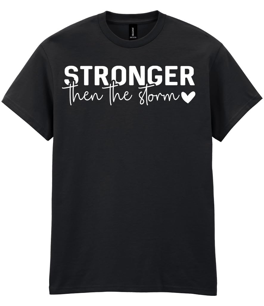 Stronger Than the Storm Inspirational Motivational T-Shirt, Graphic T-Shirt Design