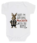 SHHH im watching newcastle with the boys Bodysuit GiftBaby NEWCASTLE Bodysuit choice of colours