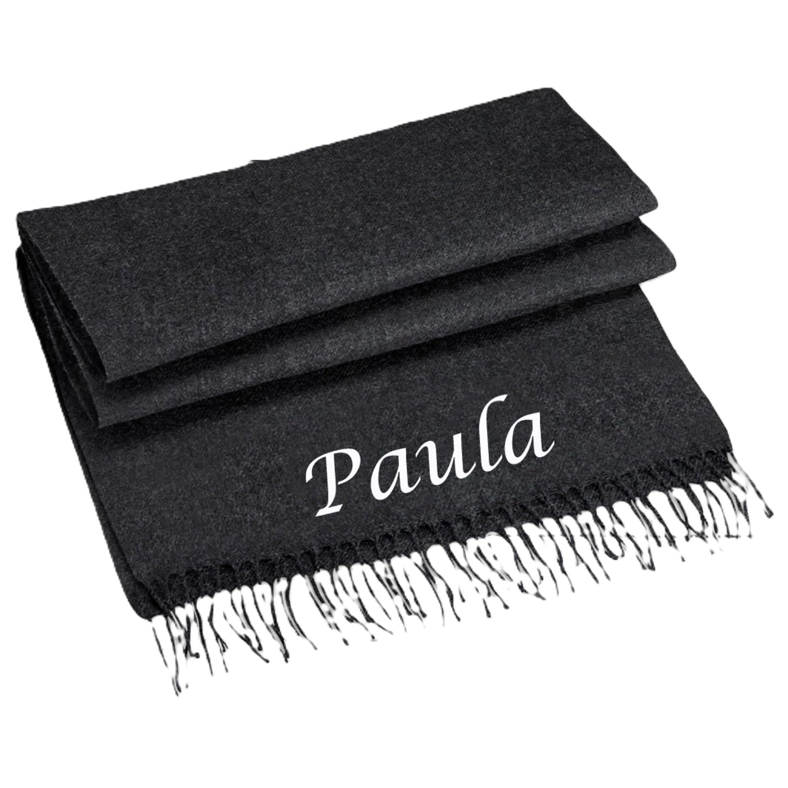 Luxury Personalised Scarf – Custom Embroidered with Name/Initials Ladys scarf