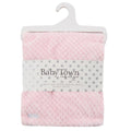 Baby Town Waffle Wrap, 100% Polyester Plush Fleece, Baby Pink, 75 x 90 cm
