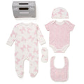 Baby Girls Bow Floral 6 Piece Mesh Bag Gift Set (NB-6 Months)