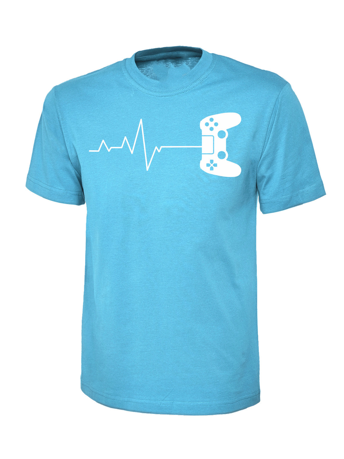 Heartbeat Line Gaming T-Shirt Graphic T-Shirt Design Choice of Colours