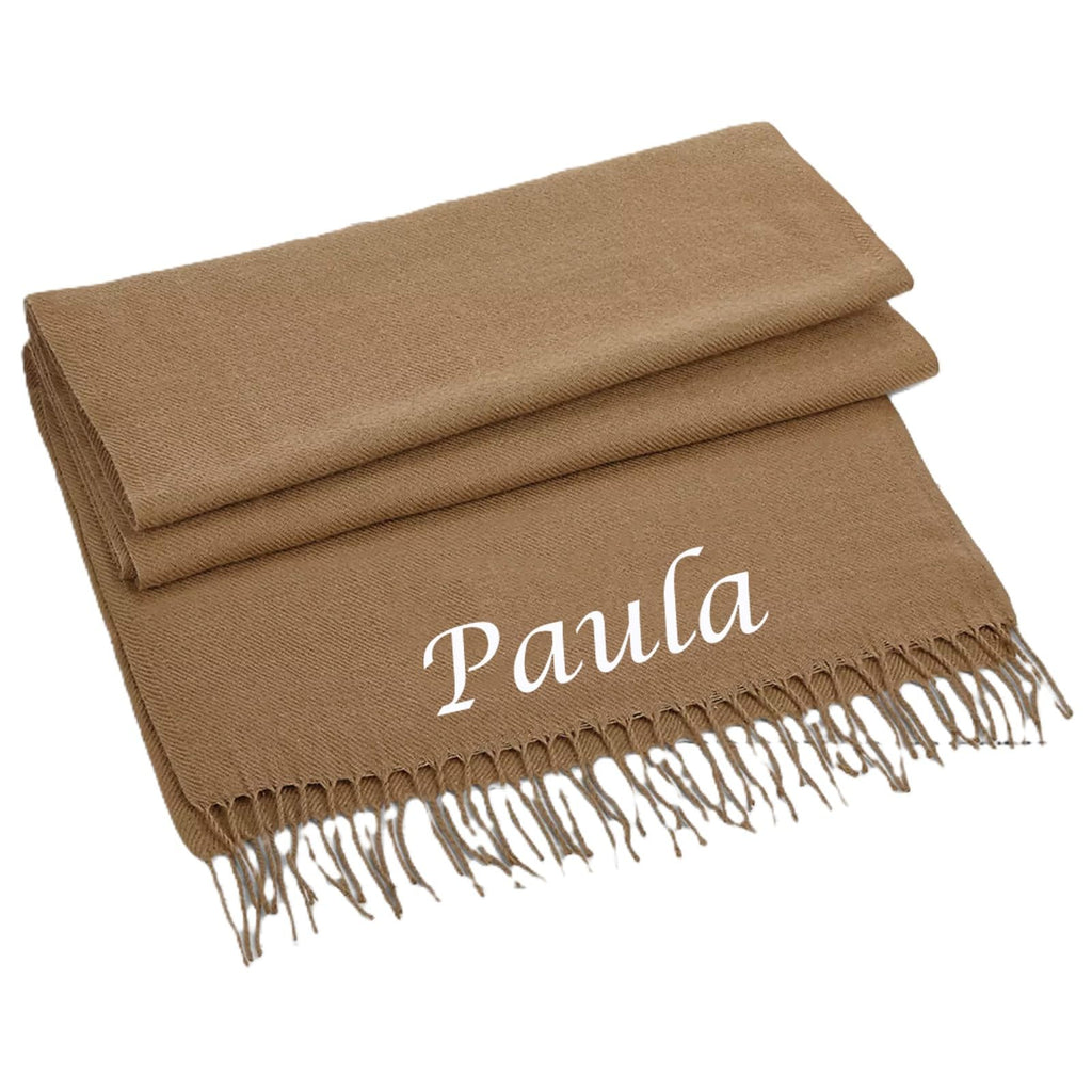 Luxury Personalised Scarf – Custom Embroidered with Name/Initials Ladys scarf