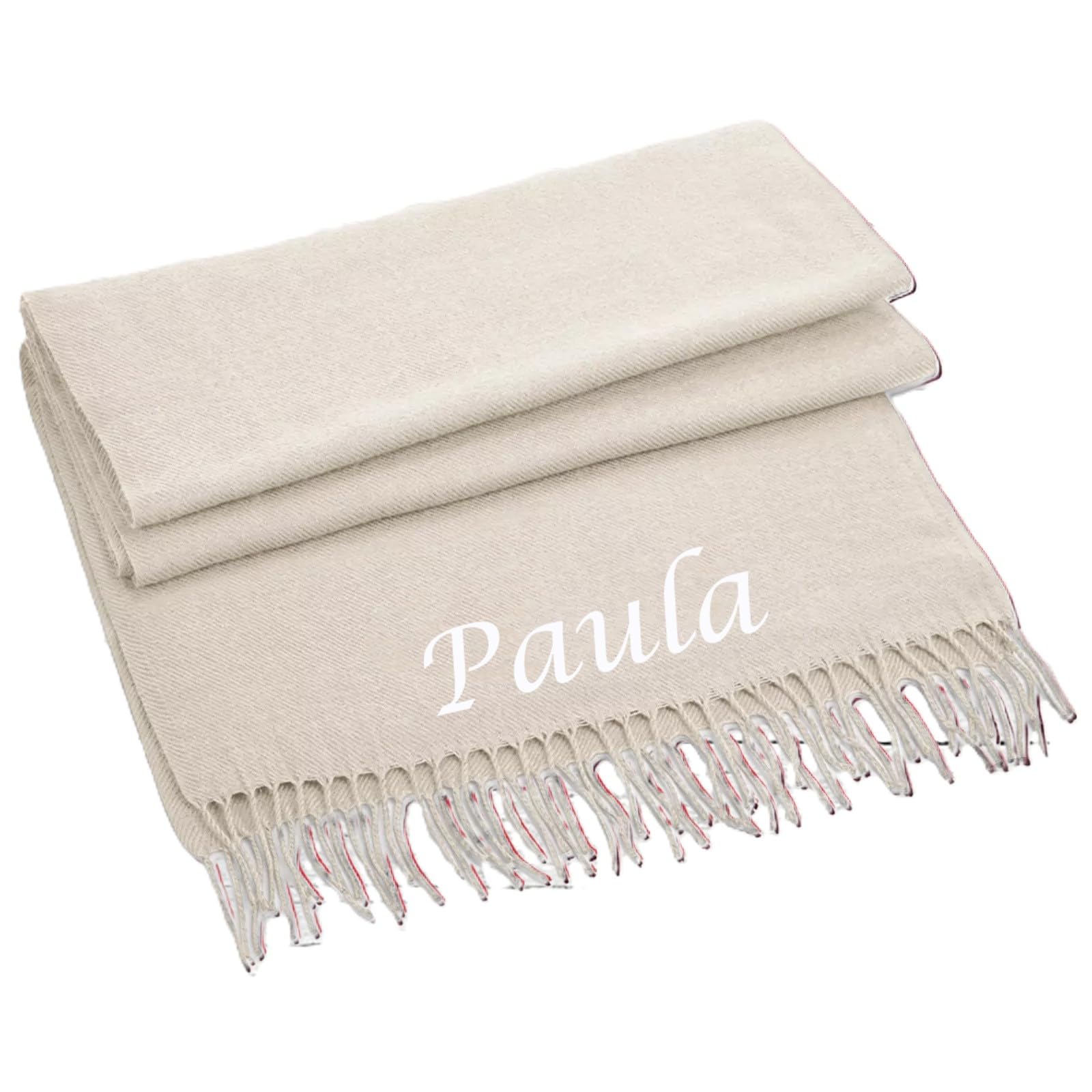 Luxury Personalised Scarf – Custom Embroidered with Name/Initials Ladys scarf