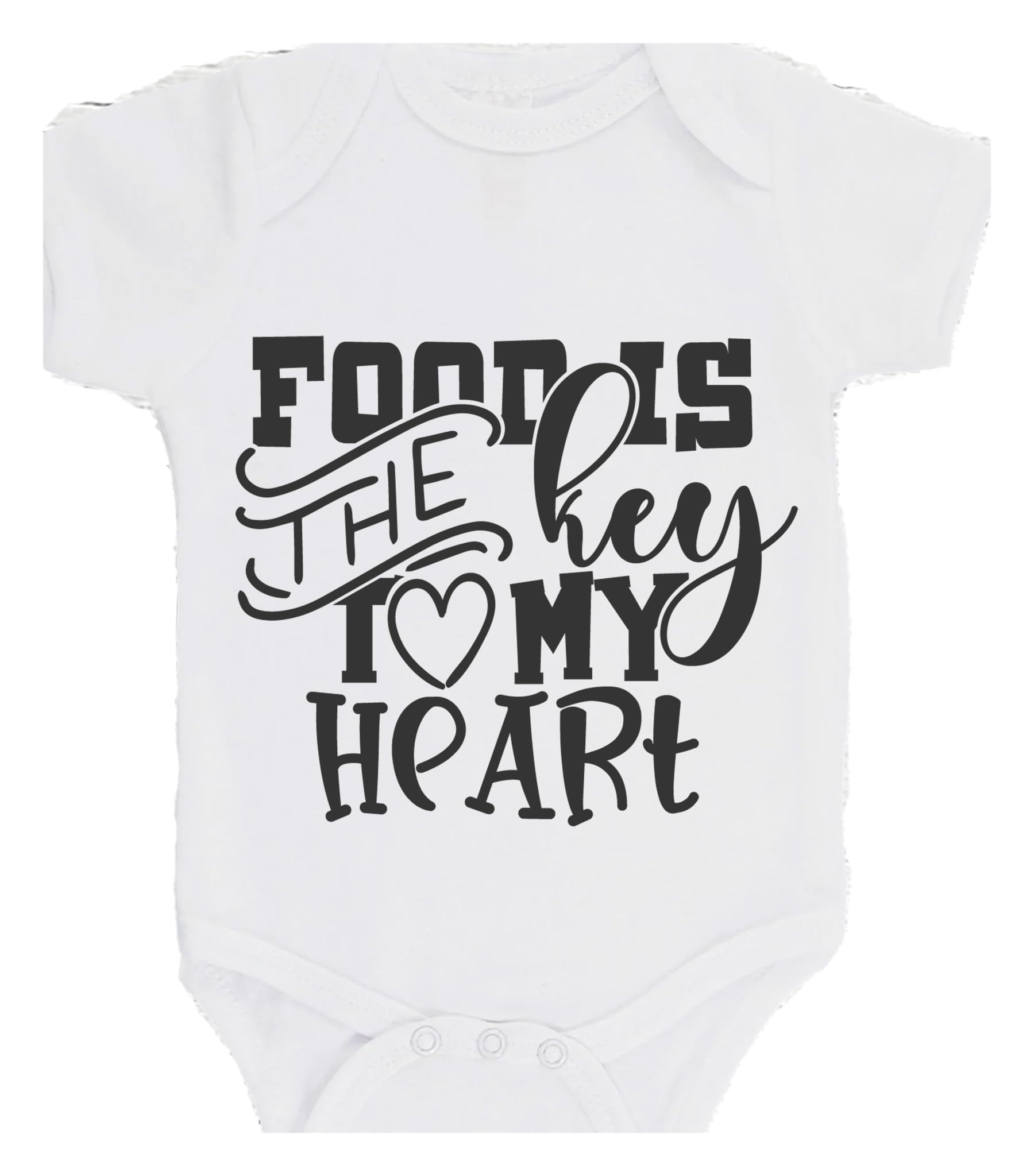 Food Is The Key To My Heart Bodysuit Gift Baby Bodysuit choice of colours
