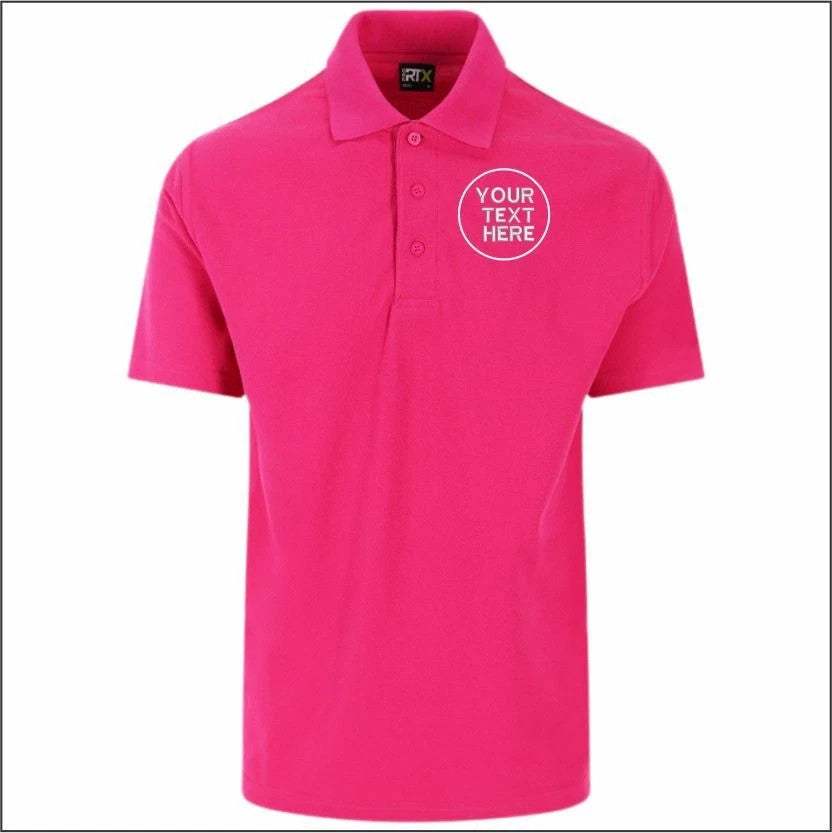 Personalised Embroidered Your Text Polo Shirt, Casual Workwear Unisex Top