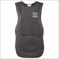 Personalised TABARD Work Wear Embroidered Company TEXT Cleaning Apron GREY