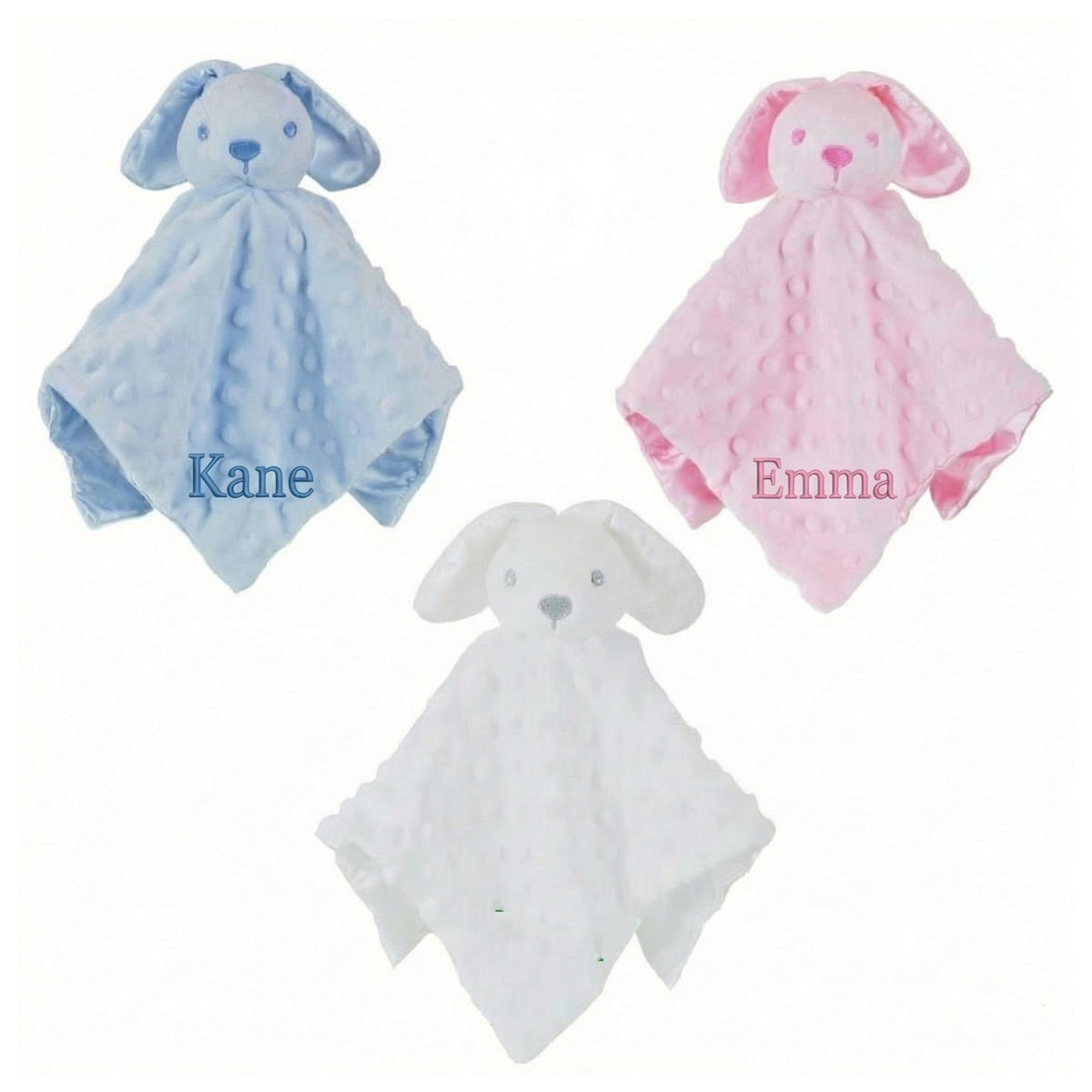 personalised Embroidered Baby Blanket And Comforter Set Bundle Pink ,Blue .White