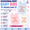 Me And My Dad Support Hull City Baby Bib choice of colours Baby Feeding Bib