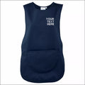 Personalised TABARD Work Wear Embroidered Company TEXT Cleaning Apron NAVY