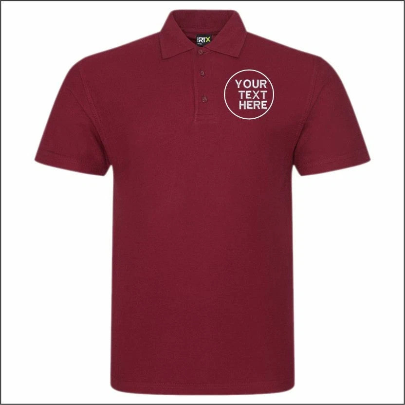 Personalised Embroidered Your Text Polo Shirt, Casual Workwear Unisex Top