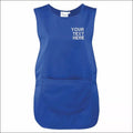 Personalised TABARD Work Wear Embroidered Company TEXT Cleaning Apron Royal Blue