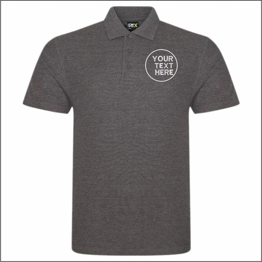 Personalised Embroidered Your Text Polo Shirt, Casual Workwear Unisex Top