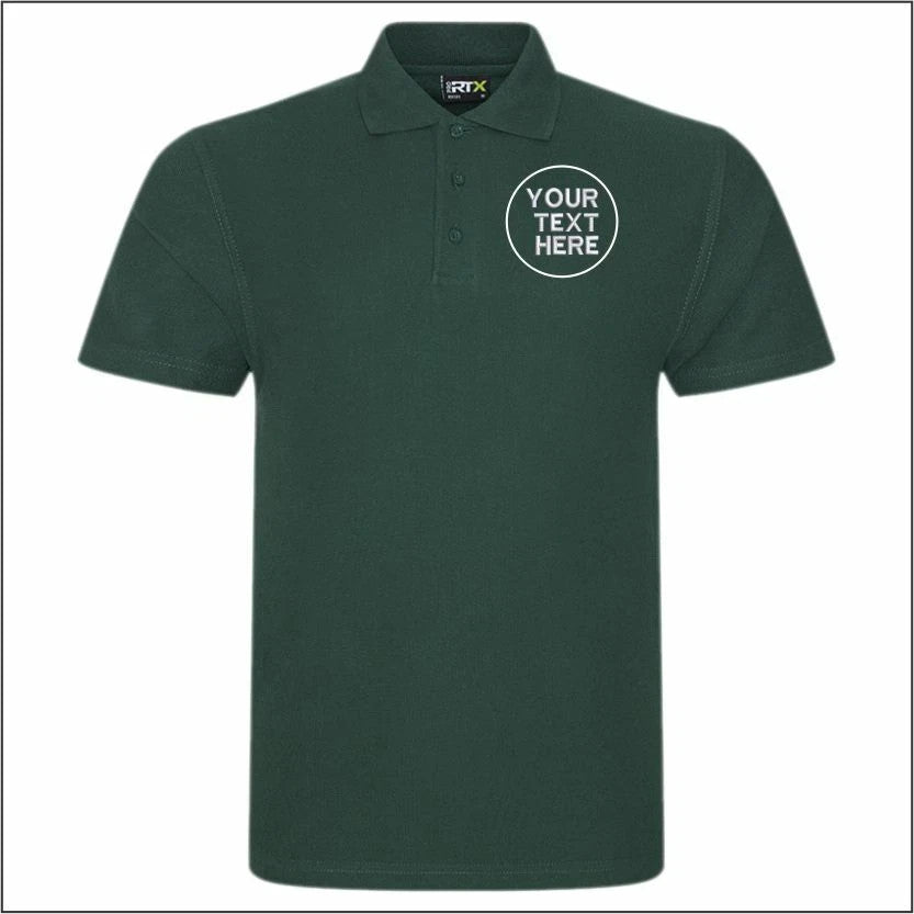 Personalised Embroidered Your Text Polo Shirt, Casual Workwear Unisex Top