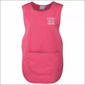 Personalised TABARD Work Wear Embroidered Company TEXT Cleaning Apron Fuchsia