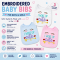 Novelty Baby Bib I woke up Cute   EMBROIDERED Baby Bib