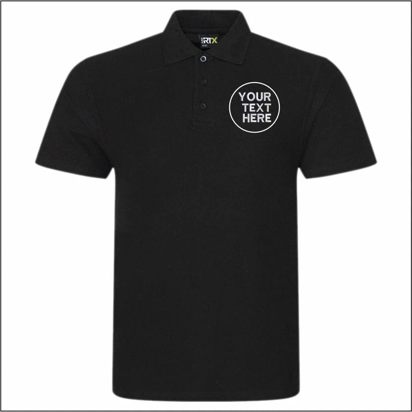 Personalised Embroidered Your Text Polo Shirt, Casual Workwear Unisex Top