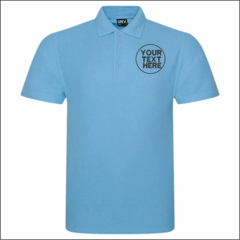 Personalised Embroidered Your Text Polo Shirt, Casual Workwear Unisex Top