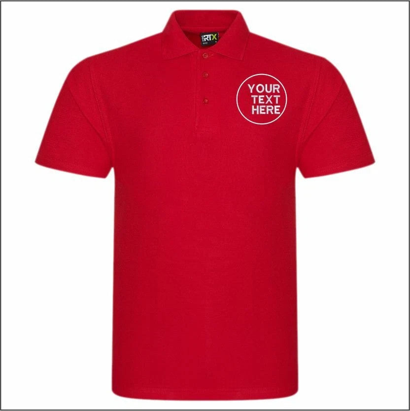 Personalised Embroidered Your Text Polo Shirt, Casual Workwear Unisex Top