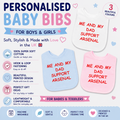 Me And My Dad Supports ARSENEL Baby Bib choice of colours Baby Feeding Bib Gift
