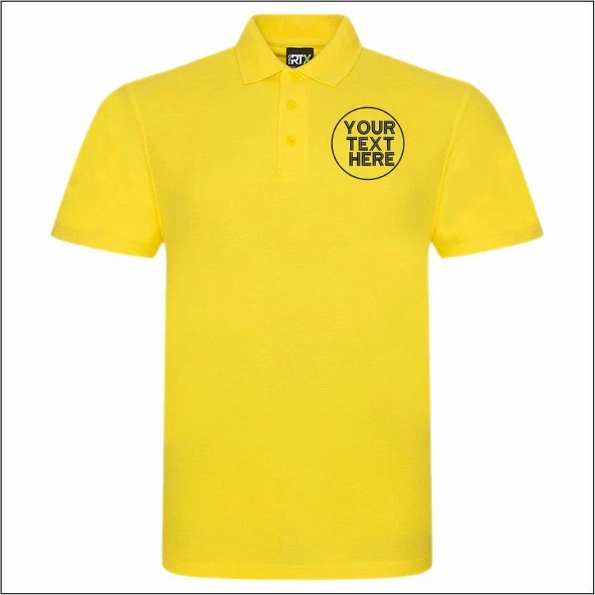 Personalised Embroidered Your Text Polo Shirt, Casual Workwear Unisex Top