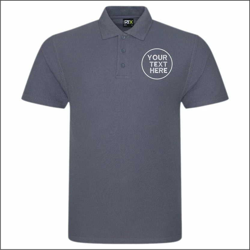 Personalised Embroidered Your Text Polo Shirt, Casual Workwear Unisex Top