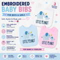 Novelty Baby Bib Little Peanut EMBROIDERED Baby Bib