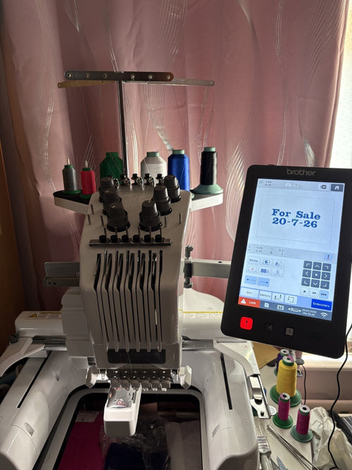 BROTHER PR680W  Six Needle Embroidery Machine With HOOPS AND BROTHER STAND