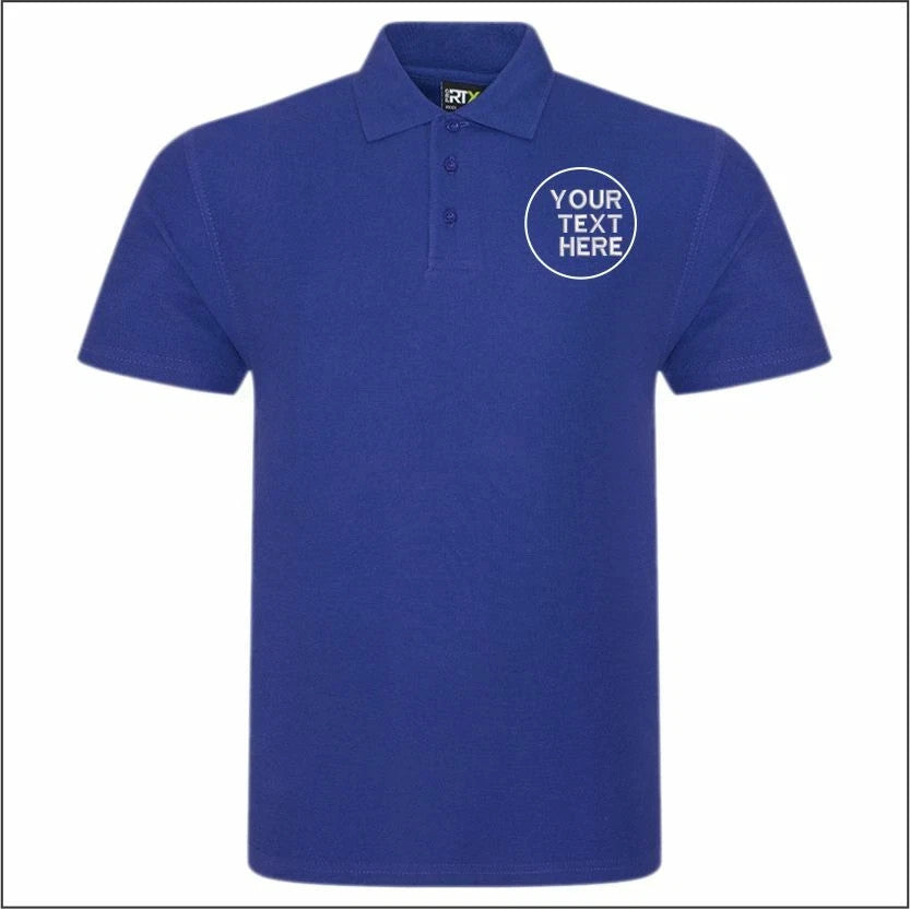 Personalised Embroidered Your Text Polo Shirt, Casual Workwear Unisex Top