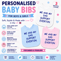 Me And My Dad Supports EVERTON Baby Bib choice of colours Baby Feeding Bib Gift