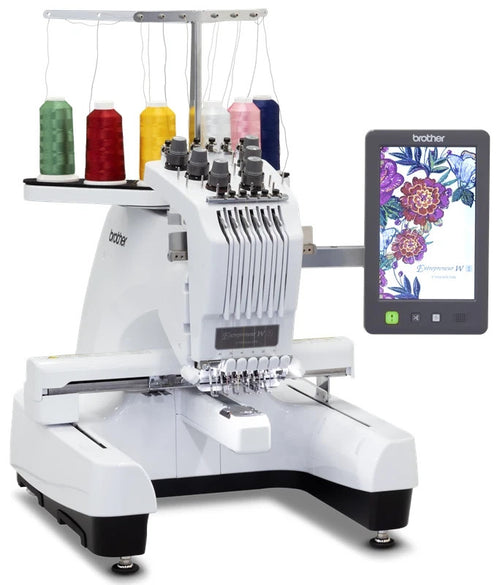 BROTHER PR680W  Six Needle Embroidery Machine With HOOPS AND BROTHER STAND
