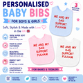 Me And My Dad Supports FULHAM Baby Bib choice of colours Baby Feeding Bib Gift
