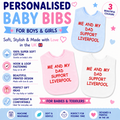 Me And My Dad Supports LIVERPOOL Baby Bib choice of colours Baby Feeding Bib