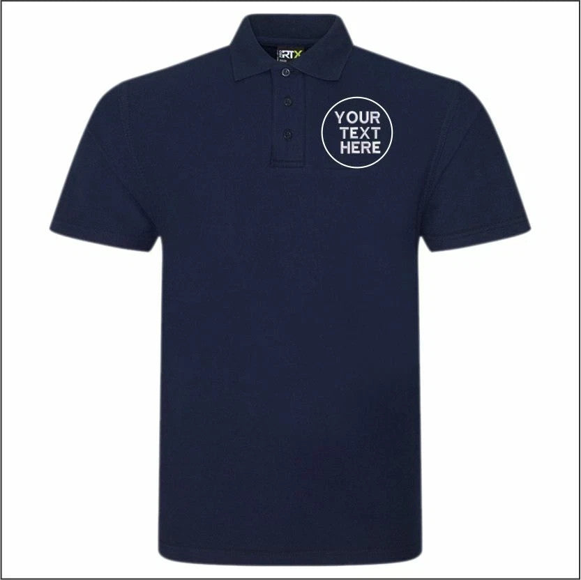 Personalised Embroidered Your Text Polo Shirt, Casual Workwear Unisex Top