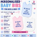Me And My Dad Supports Brighton Baby Bib choice of colours Baby Feeding Bib