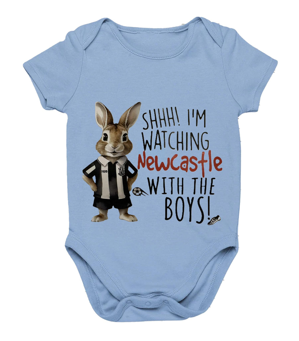 SHHH im watching newcastle with the boys Bodysuit GiftBaby NEWCASTLE Bodysuit choice of colours