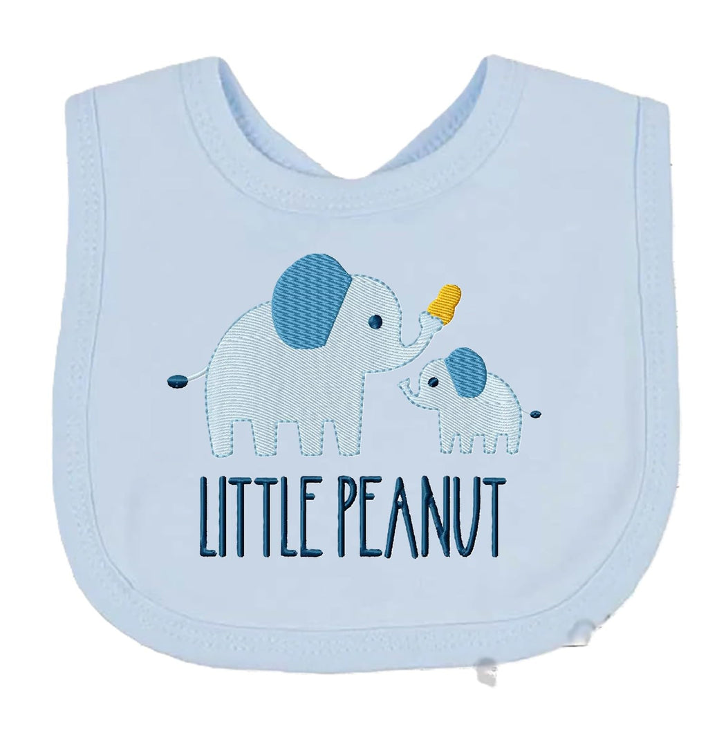 Funny Baby Bib LITTLE PEANUT Boy Girl Gift EMBROIDERED BABY BIB