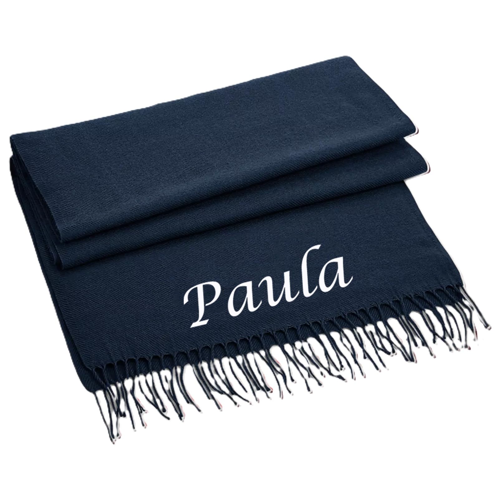 Luxury Personalised Scarf – Custom Embroidered with Name/Initials Ladys scarf