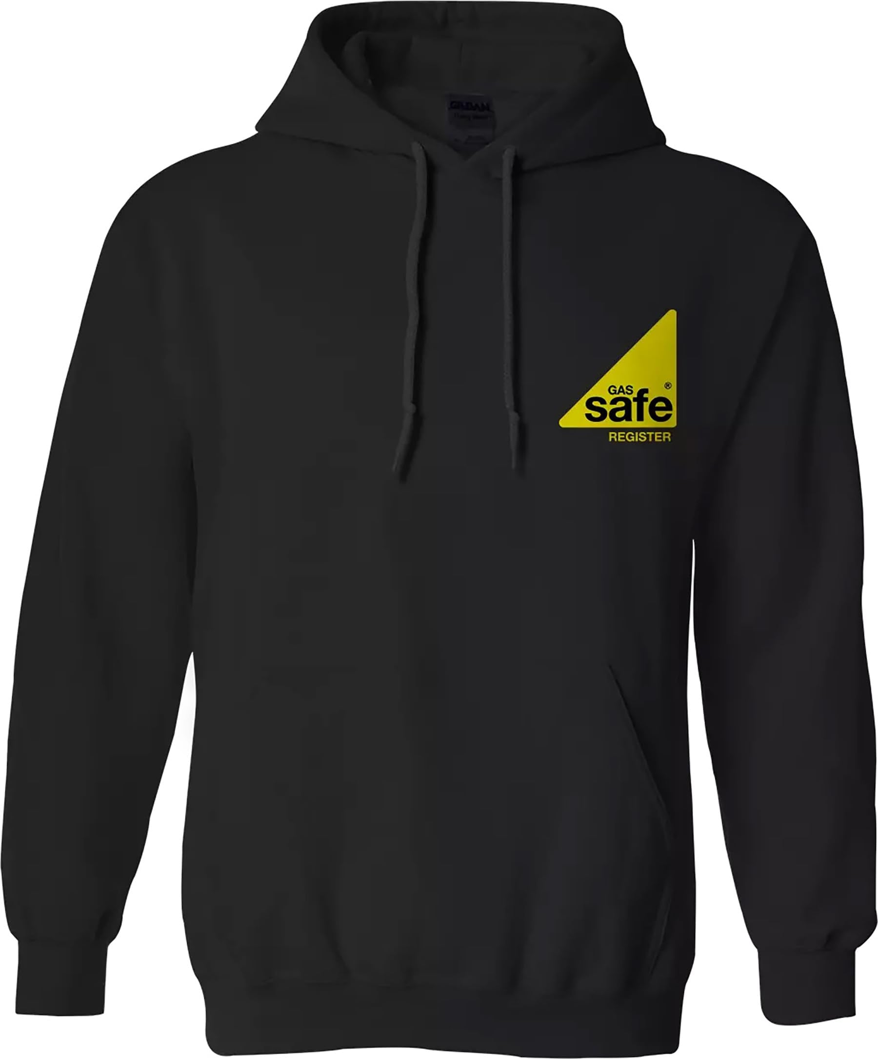 Gas safe hoodie Engineer Work Staff Hoodie, Pullover Style, Hooded Neckline, Long Sleeves Hoodie | Unisex Appeal BLACK