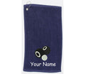 Personalised Lawn Bowls Towel – Embroidery and Clip 100% Ringspun Cotton Lawn Bowls Accessories - Lawn Bowls Gift - Christmas Lawn Bowls Gift.