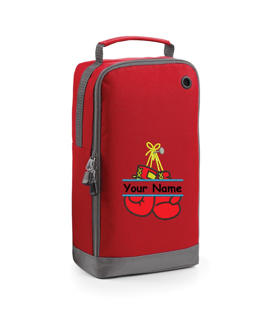 Personalised Embroidered Boxing Shoe Bag Boxing Design Personalised Boxing Design Gift Personalised with Name.Choice of Colours