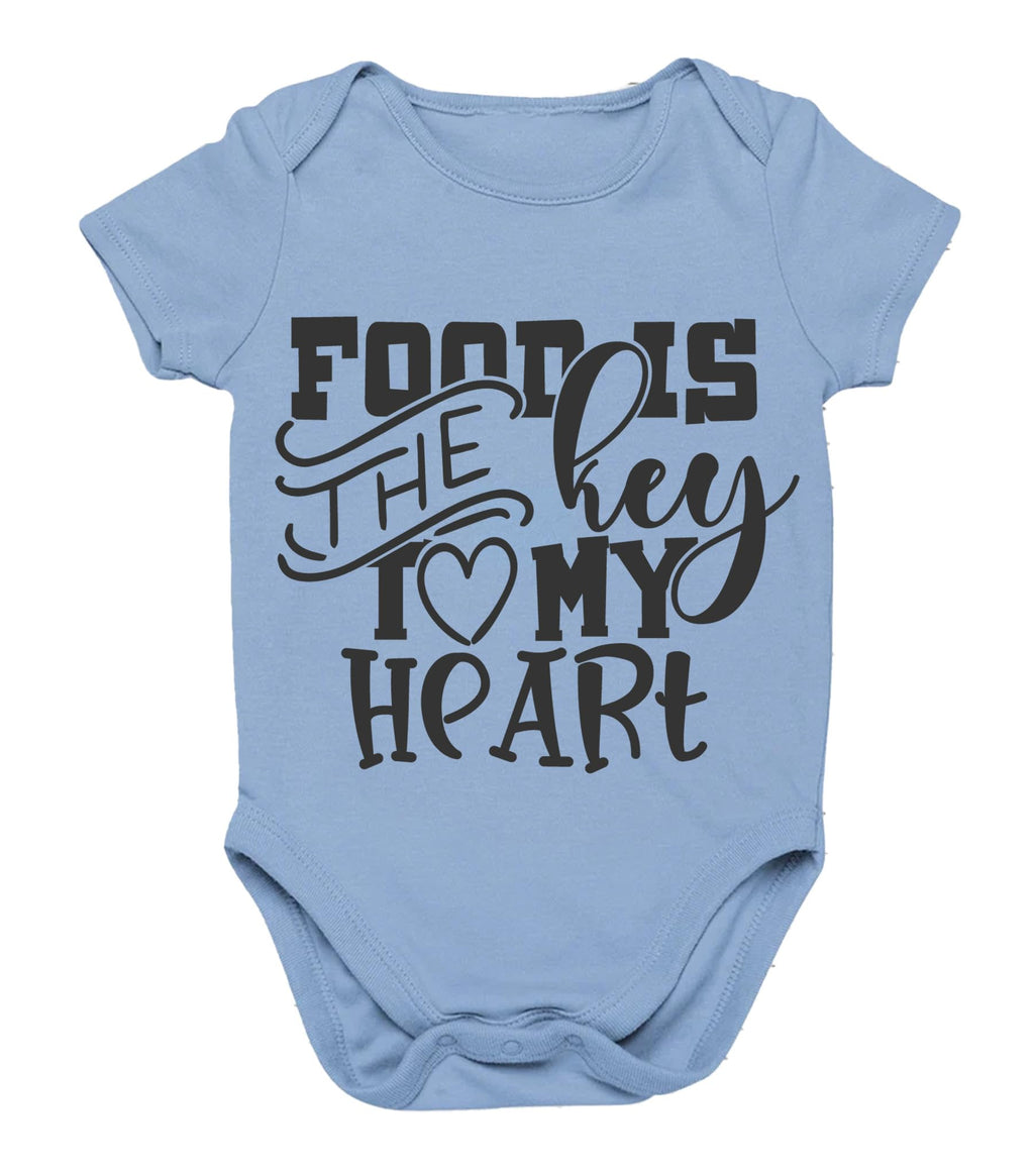 Food Is The Key To My Heart Bodysuit Gift Baby Bodysuit choice of colours