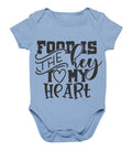 Food Is The Key To My Heart Bodysuit Gift Baby Bodysuit choice of colours