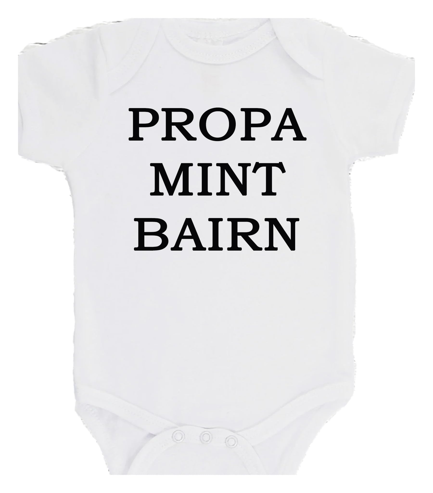 Propa Mint Bairn Baby Bodysuit Funny Geordie Boys Girls Baby Bodysuit choice of colours