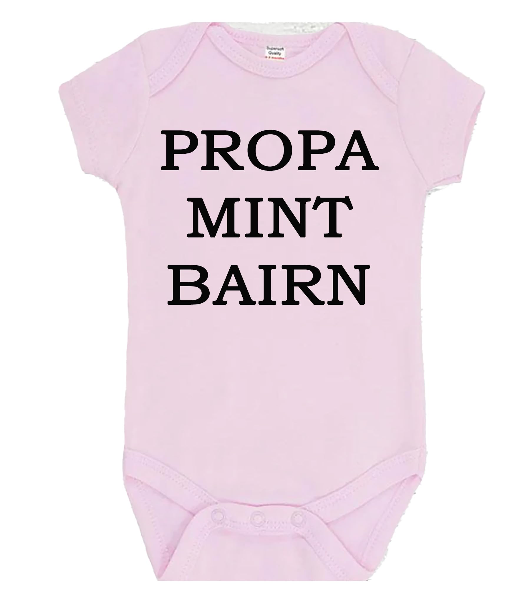 Propa Mint Bairn Baby Bodysuit Funny Geordie Boys Girls Baby Bodysuit choice of colours